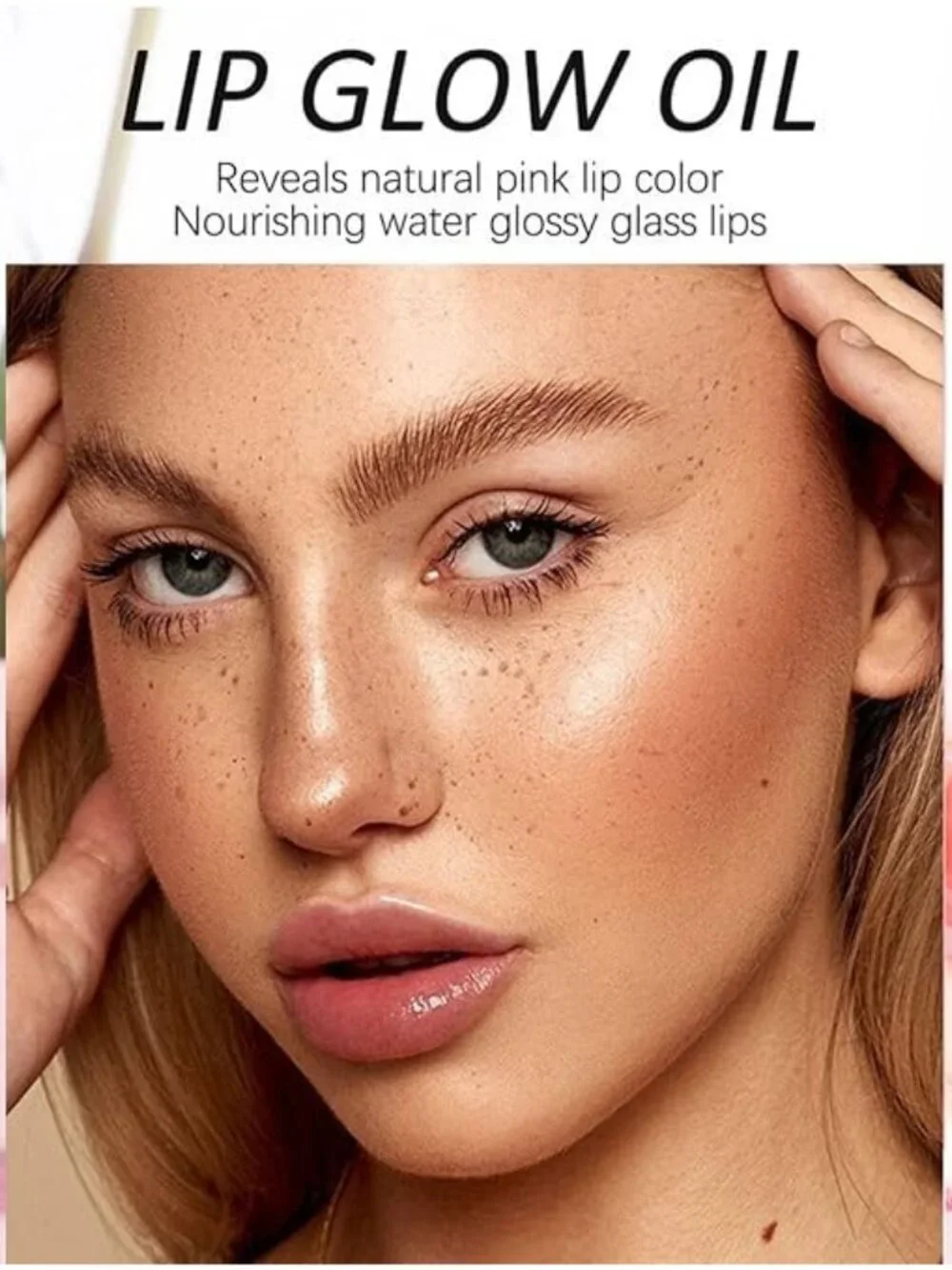 Shiny Cherry Hydrating Tinted Lip Oil Plumping Gloss Pink Tint Non Sticky Glossy